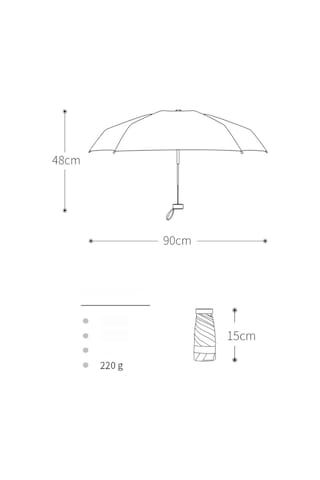 Yystore Kadın Mini Güneş Şemsiyesi + Taşıma Kutusu Lml6848 Yeşil