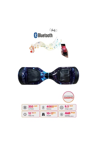 Citymate Hoverboard 6.5 inch Elektrikli Kaykay Scooter Bluetooth Hoparlörlü D03