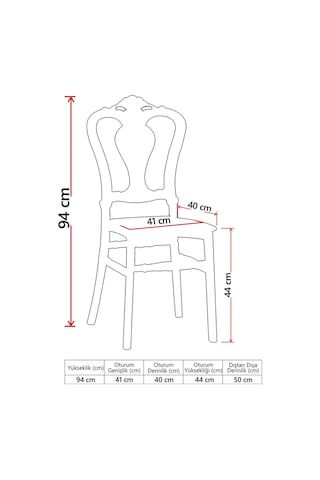 6 Adet Carisma Beyaz Sandalye / Balkon-Bahçe-Mutfak