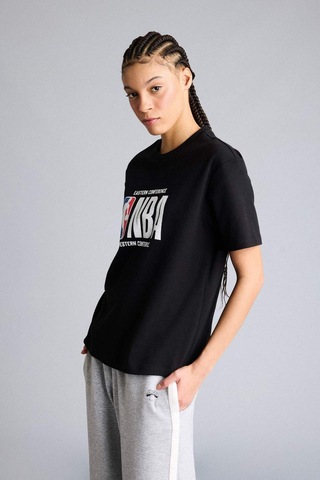 Defacto Nba Wordmark Relax Fıt Kısa Kollu Tişört G0717ax26spbk81 Siyah-bk81