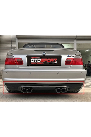Bmw E46 M3 Arka Tampon Difüzör Fiberglass Boyasız