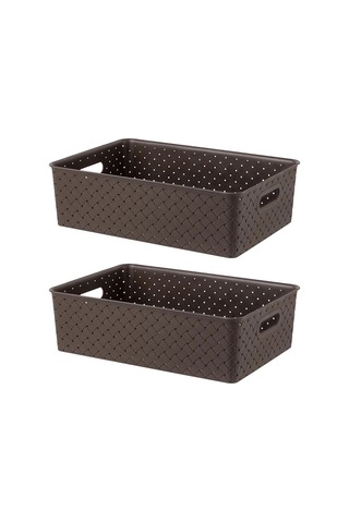 El Casa Depolama Sepeti 2 Adet, 7,5 L 19869372 Koyu Kahverengi