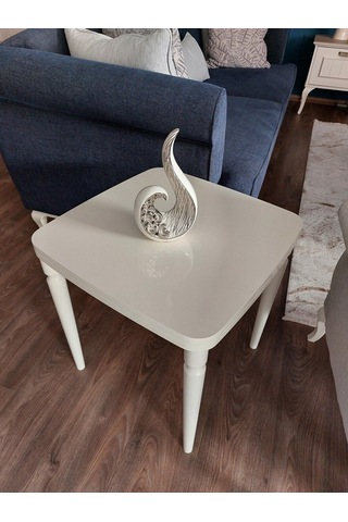 Akset Lüx Yan Sehpa Full Krem