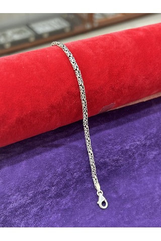 Firuze Gümüş Kral İnce Gümüş Bileklik F16001360