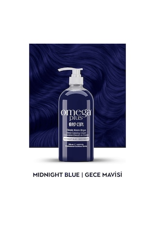 Omega Plus Bad Girl Gece Mavisi Amonyaksız Renkli Saç Boyası 250ml