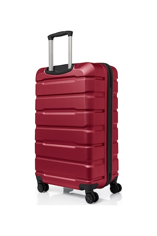Unisex 4 Tekerli Kilitli Büyük Boy Valiz Bavul Bordo