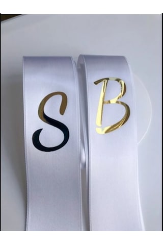 Gelin Damat Isimli Tören Takı Kurdelesi 2 Adet B-36