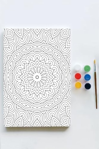 Mandala Tuval Kanvas Tablo Boyama Hobi Seti 14 40x60cm -