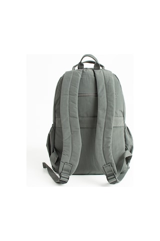 Sanmorris Unisex Suya Dayanıklı Krinkıl Kumaş Çok Gözlü Orta Boy Koyu Gri Renkli Laptop Okul Ve Sırt Çantası Koyu Gri