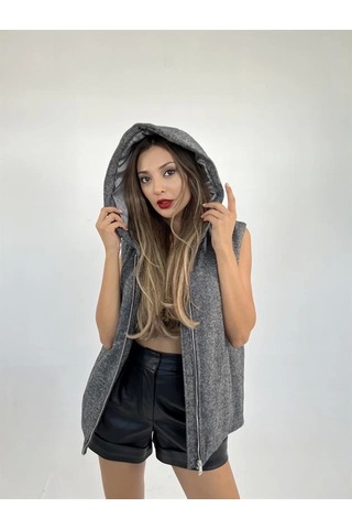 Saklımoda 6638 Yelek-siyah Çok Renkli