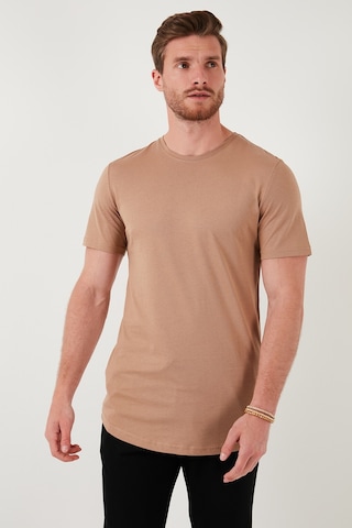 Buratti % 100 Pamuk Regular Fit Bisiklet Yaka T Shirt Erkek T Shirt 5902511 Toprak