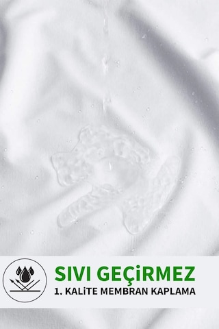 %100 Pamuklu Su Sıvı Geçirmez Bebek Kafa Yastığı Alezi Fermuarlı