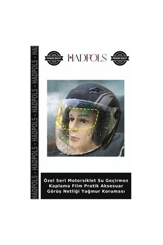 Hadpols Özel Seri Motorsiklet Su Geçirmez Kaplama Film Pratik Aksesuar Görüş Netliği Yağmur Koruması