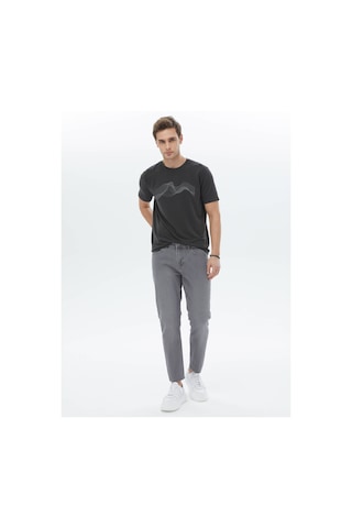 Kip Gri Slim Fit Denim Pamuk Karışımlı Pantolon Çok Renkli