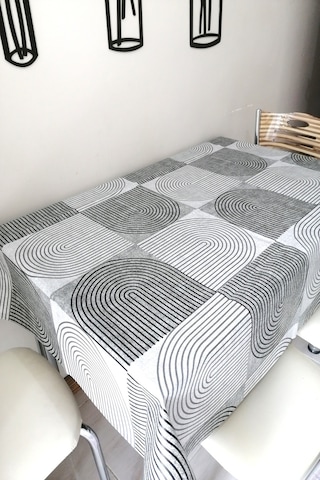 Altı Astarlı Muşamba Masa Örtüsü -kare Yuvarlak Dikdörtgen Syh