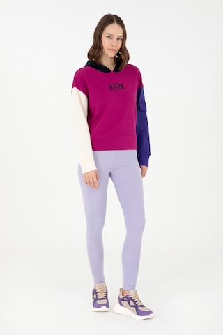 U.S. Polo Assn. Kadın Lila Yüksek Bel Spor Tayt 50291434-VR034