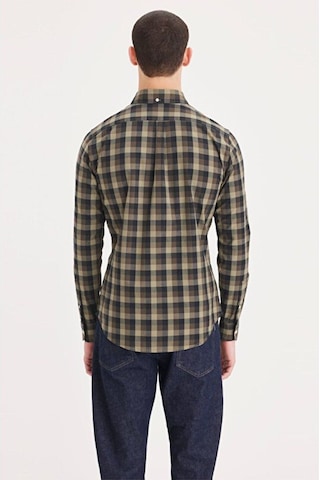 Dockers Erkek Uzun Kol Gömlek Yaka Kareli Minimalist Gömlek Bej