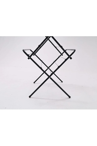 Romee Pratik Katlanır 3 Katlı Çamaşır Kurutmalık Askısı Antrasit Gri Siyah