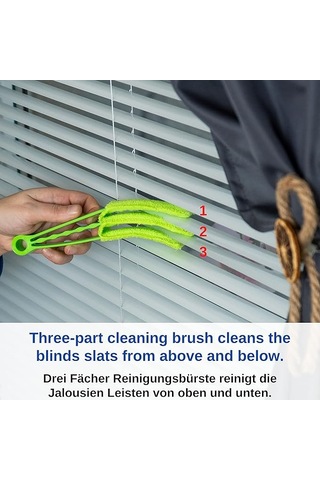 Jaluzi, Panjur Ve Çıtalar İçin Temizleme Fırçası - 2'li Set + 2 K