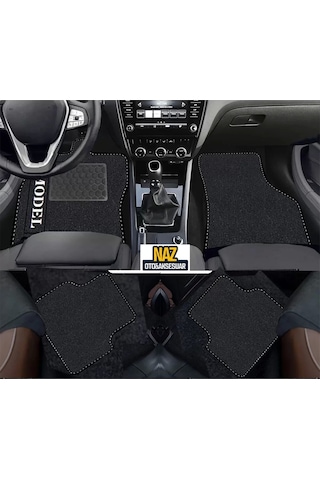 Toyota Corolla 2000-2007 Hatchback Siyah Halı Siyah Kenar Petek Topuk