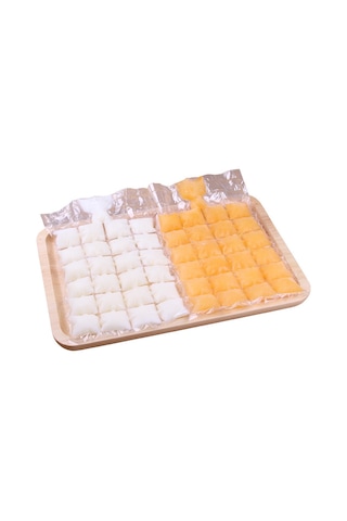 Yifomall Yaz Serinliği İçin 24 Gözlü Kendinden Kilitli Tek Kullanımlık Buz Torbaları, 10'lu Paket Plastik Buz Kalıbı Çok Renkli