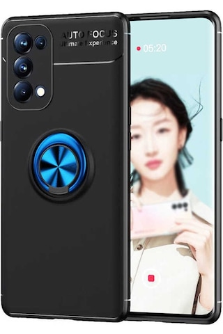 Oppo Reno 5 5G Kılıf Yüzüklü Magnetli Ravel Case