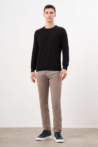 Morven Erkek Siyah Basic Bisiklet Yaka Dynamic Fit Rahat Kesim Triko 26kc017006001 Siyah Siyah