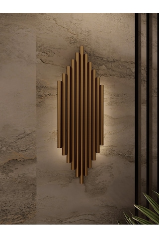 Nox Eskitme Renk Modern Şarjlı Aplik Sarı Işık Yayan Lamba