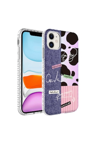 Apple Uyumlu iPhone 11 Kilif Airbag Kenarli Renkli Desenli Elegans Kilif 560258932