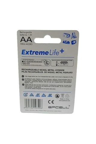 Efcell Aa 1.2v 1100ma Nimh Şarjlı Kalem Pil