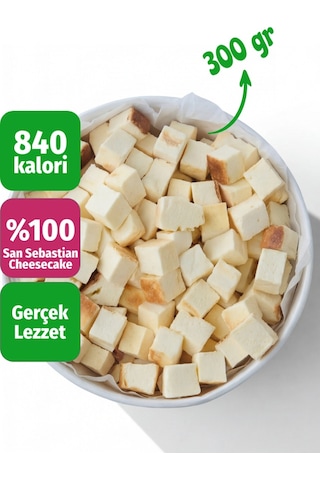 Freeze Dried San Sebastian Cheesecake Kurutulmuş Çıtır Cheesecake Küpleri, Karamelize Atıştırmalık - 300 Gr