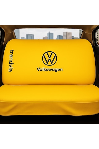 Volkswagen Uyumlu Ön Arka Koltuk Kılıfı Penye Servis Tipi Oto Koltuk Koruma Seti Sarı