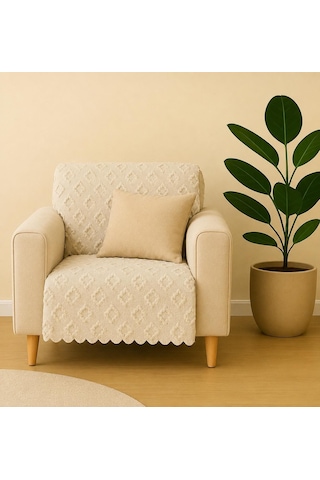 Sycamore Home Tekli Koltuk Örtüsü 110x175 Cm 3 Lü Koltuk Oturma Yeri Örtüsü Şönil Jakarlı Kaymaz Yıkanabilir Koltuk Örtüsü Krem Sycamore Home Tekli Koltuk Örtüsü 110x175 Cm 3 Lü Koltuk Oturma Yeri Örtüsü Şönil Jakarlı Kaymaz Yıkanabilir Koltuk Örtüsü Krem