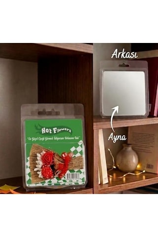 Mini Çiçek Buketi Suprizli Paket Arka Yüzü Şık Ambalaj, Dekoratif Yapay Mini Çiçek Demeti Yeşil 20beyazcipso