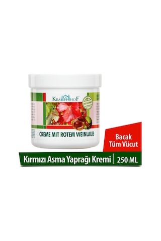 Krauterhof Kırmızı Asma Yaprağı Ayak ve Bacak Kremi 250 ML