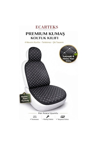 Oto Ön Koltuk Tekli Minder Terletmez Kolay Montaj Universal Koruyucu Kılıf Kumaş 93051201