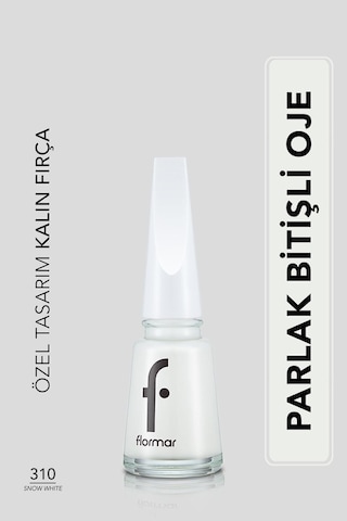 Flormar Sedefli Parlak Oje (Beyaz) - Nail Enamel - 310 Snow White - 8682536035859