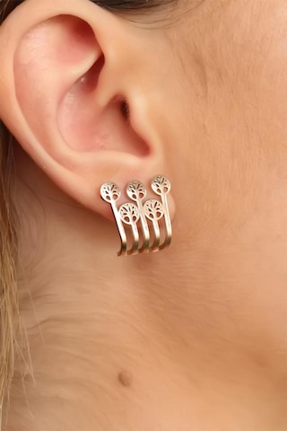 Rose Renk Ağaçlı Bayan Küpe Çok Renkli