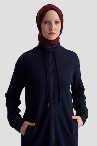 Armine Trend Kuşgözü Detaylı Fitilli Simli Cepli Ceket Lacivert 25kt555