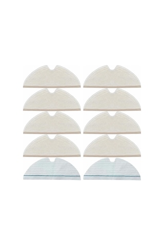 Q5 Pro/s5/s50/s51/s55/s5 Max/q8 Max/q8 Max+/max/max+ Emişli Temizleyiciler İçin 10'lu Robot Süpürge Paspas Pedleri B Inox