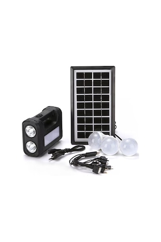 Solar Aydınlatma ve Şarj Ünitesi Siyah