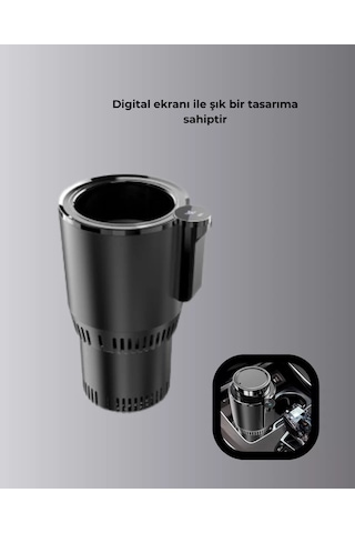 Isıtma Soğutma Özellikli Araç Bardaklığı Çakmak Girişli Akıllı Ye