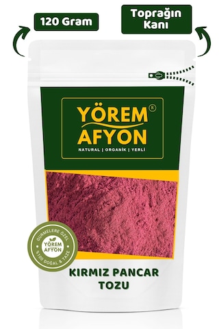 Yörem Afyon Doğal Renklendirici Ve Enerji Kaynağı Saf Nitratt Kırmızı Pancar Tozu Beta Vulgaris 120gr.