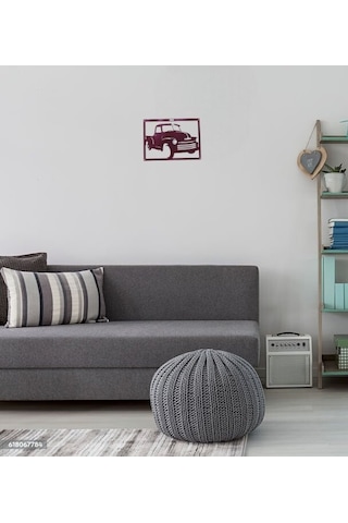 Kamyonet Desenli Lazer Kesim Metal Tablo