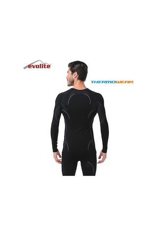 Evolite Thermowear Erkek Termal Üst İçlik Siyah