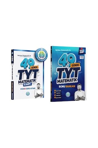 Rehber Matematik 49 Günde Tyt Matematik Video Ders Kitabı Ve Soru Bankası Set 2 Kitap