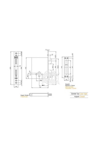 Kale 267 Kancalı Plus Çelik Kapı Emniyet Kilidi Mandallı German Barelli