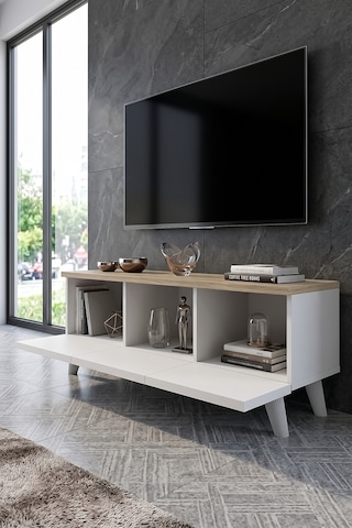 Eko Bohem Tv Ünitesi 150 Cm - Modern Tv Sehpası Beyaz