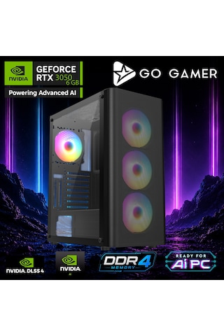 Go Gamer E552D i7-12700F 32 GB 1 TB SSD RTX3050 6 GB 24" Free Dos Oem Paket Masaüstü Oyuncu Bilgisayarı