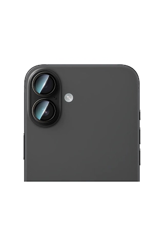 Apple Uyumlu iPhone 16 Plus Caseworld Alloy Two-color Serisi Lens Koruyucu Siyah